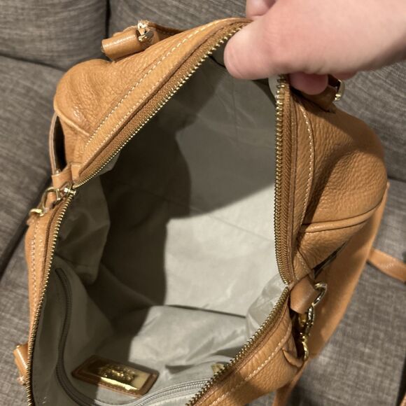 Roots Leather Leader Overnight Bag Duffle Carry On Banff Natural Color Small - Picture 12 of 16